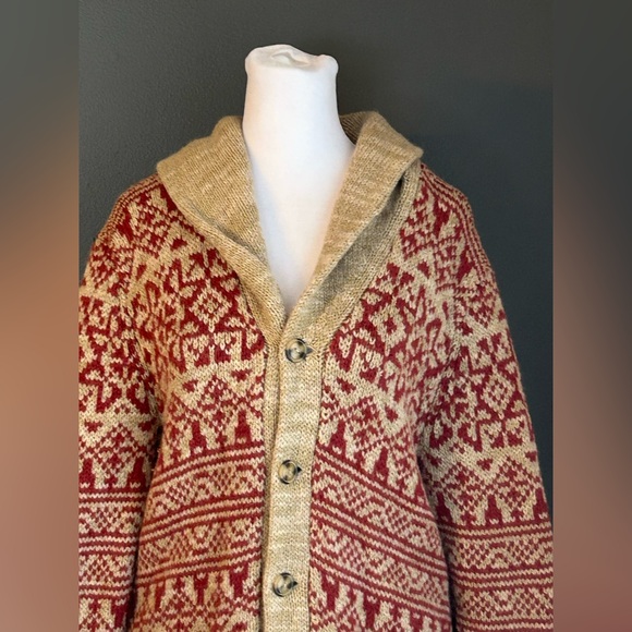Ralph Lauren Denim & Supply Aztec Pattern Shawl Collar Cardigan Sweater Sz Small - Picture 2 of 9